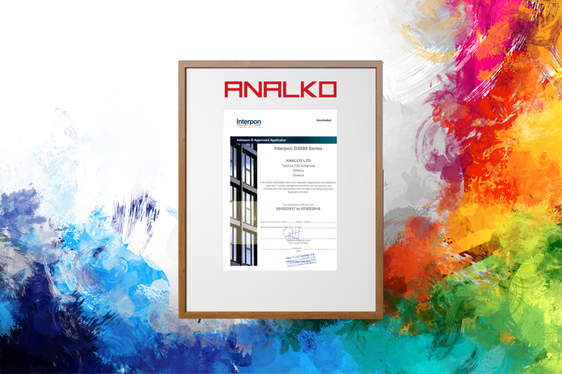 Analko πιστοποίηση D3000 AkzoNobel