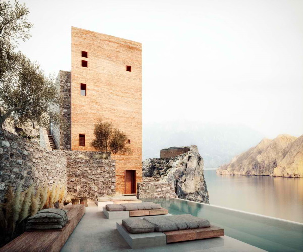 Port-Kale-The-Rammed-Earth-Towers-Μάνη