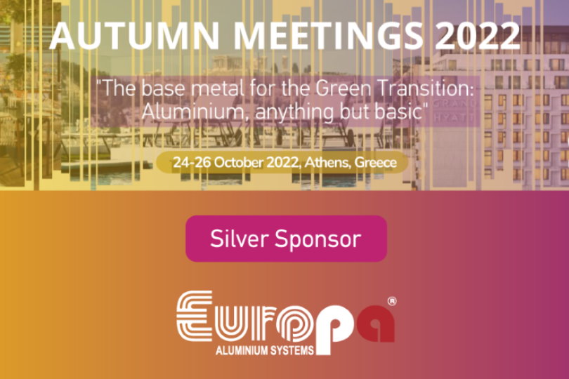 Europa: Silver Sponsor στα “European Aluminium Autumn Meetings 2022”