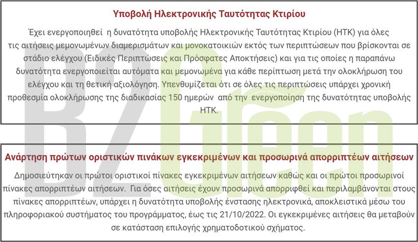 Εξοικονομώ 2021: Υποβολή Ηλεκτρονικής Ταυτότητας Κτιρίου
